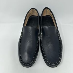Sandro Men's Size 10 D Black  Leather Loafers Slip On Casual Comfort